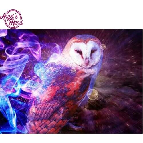 5d diy diamond painting colorful owl full square drill diamond embroidery Cross Stitch Rhinestone mosaic decoration