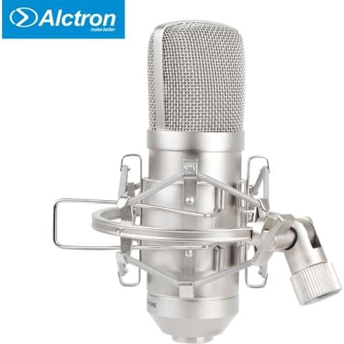 Alctron MC001 condenser microphone mic pro prorecording studio microphone With shock mount carry case for PC PS4 Mac Podcasts