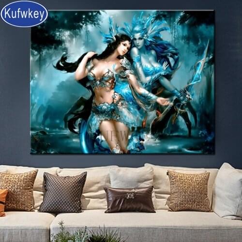 Forest Fairy Diamond Painting full drill square round 5d diy mosaic Diamond Embroidery sexy girl gay lover gift