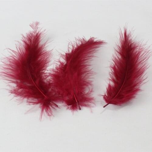 Burgundy 14 Cm Feather Bird Brigadier henna Night wedding Candy Decoration Material 100 Pcs wedding bride mariage хна henna
