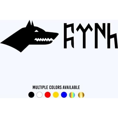 CK20161# Funny Vinyl Decal Turkish and Wolf Car Sticker Reflective Waterproof Auto Decors on Truck Bumper Rear Window