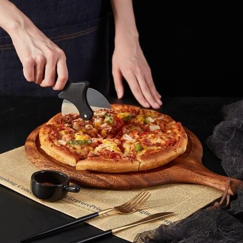 Wood Round Pizza Plate Pizza Pan Deep Dish Tray Carbon Steel Non-stick Mold Baking Tool Baking Mould Pan Pattern