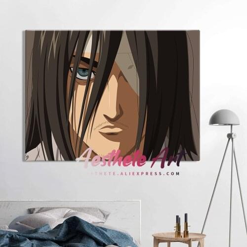 Eren Yeager Attack on Titan Anime Canvas Painting Wall Art Posters Prints Pictures Living Room Decoration Home Decor Manga