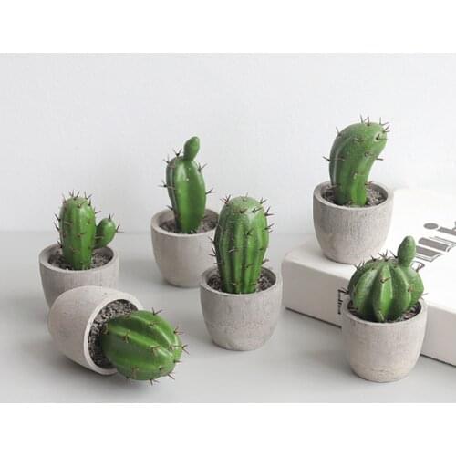 Simulation cactus potted plant cute fake cactus home garden decoration farmhouse office desktop decoration