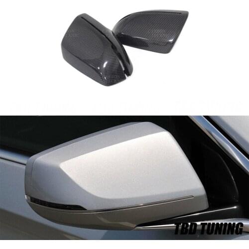 For Cadillac XTS Carbon Fiber Rear Side View cap Mirror Cover replacement style XTS 2014 2015 2016 2017 2018