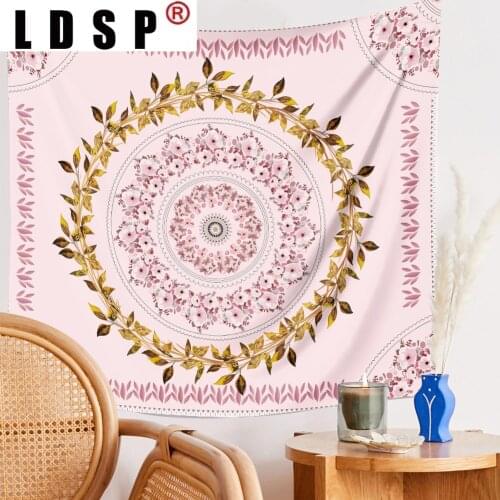 LDSP Floral Mandala Tapestry Wall Hanging Carpet Beach Towel Background Cloth Blanket Yoga Mats Art Bedroom Dorm Home Decor