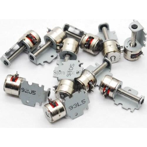 10pcs 2 Phase 4 wire DC Micro stepper motor with Screw DC 3V D6mm*H6mm for camera or Small digital products
