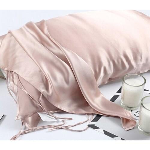 2 PCS Pure Luxury Silk Pillow Case 100 Silk Mulberry Pillowcase Cover 19 Momme Terse Solid Color For Women Men Kids Girls