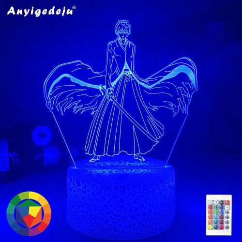 Newest 3d Light Anime Bleach for Home Decoration Nightlight Cool Birthday Gift Acrylic Led Night Lamp Bleach Drop Shipping