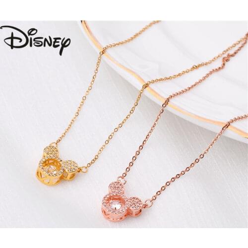 Disney Hot Selling Mickey Necklace Female Ins Simple Trendy Clavicle Chain Temperament Fashion Pendant Couple Jewelry