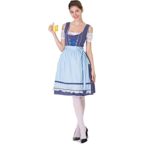 New Real Shot Large Size Halloween Beer Girl Dress Restaurant Overalls Body Shaping Costume Maid Costume cosplay