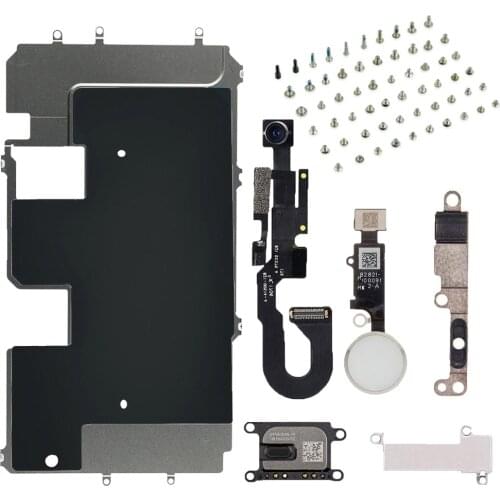 Full Set LCD Parts For iPhone 8 8 Plus Screen Metal Plate Front Camera Ear Speaker Home Button Flex Cable And Completely Screws