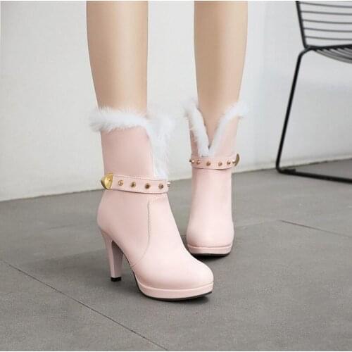 Europe and The United States Casual Casual Boots High Round Head Square with Belt Buckle Female Winter 622-1
