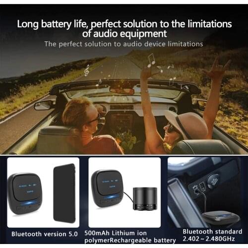Bluetooth Transmitter Receiver with OLED Screen for TV Car Home Sound System