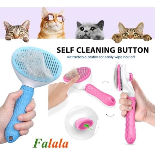 Dog Hair Removal Comb Grooming Cats Comb Pet Products Cat Flea Comb Pet Comb for Dogs Grooming Toll Automatic Hair Brush Trimmer