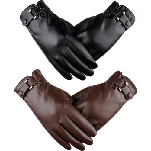 Fishing Gloves Full Finger PU Breathable Leather Warm Fishing Accessories Winter Fishing Gloves