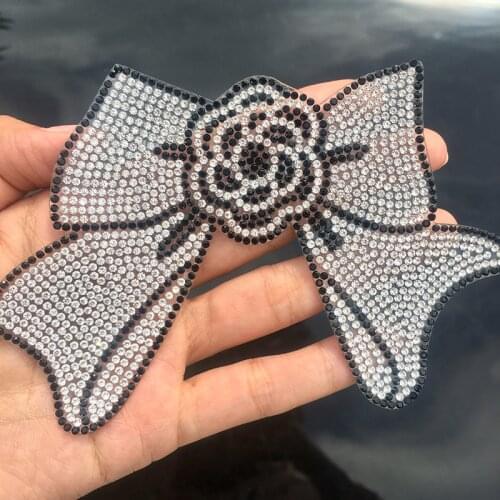 Bow Rhinestone Woman Clothes Diy Patch Puerto Rico Applique Iron on Patches Applique Clothes Cute
