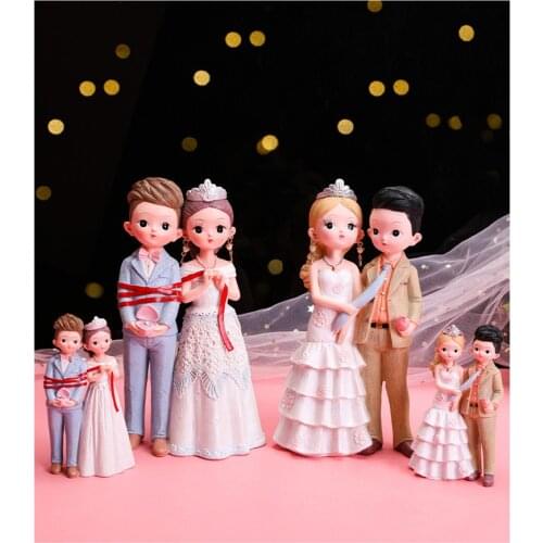 Wedding Cake Topper - Bride and Groom Tied Together Figruines - Fun Wedding Couple Figures for Decorations and Gifts