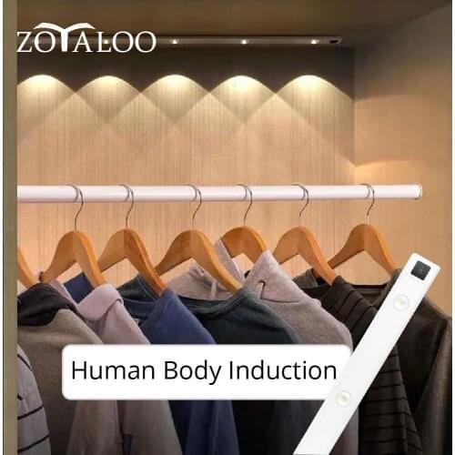 Led Cabinet Lamp Wardrobe Lamp USB Charging Hand Swept Human Body Intelligent Sensor Lamp Cats Eye Ultra Thin Night Light