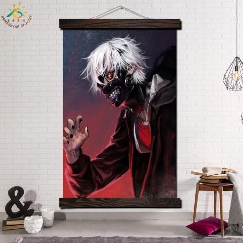 Tokyo Ghoul Anime Single Modern Wall Art Print Pop Art Picture And Poster Frame Hanging Scroll Canvas Painting Home Decor