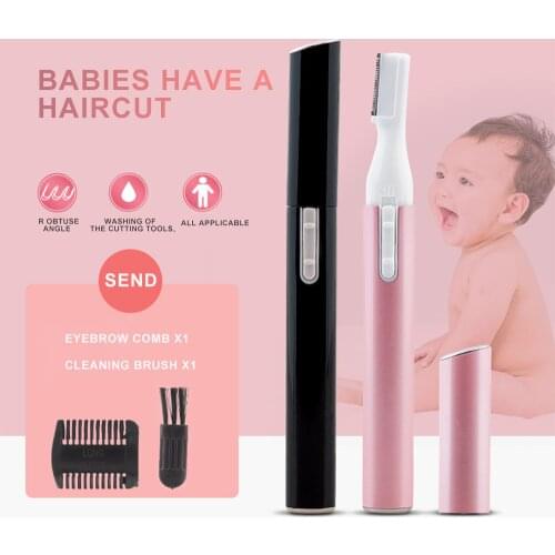 Smart Electric Eyebrow Trimmer Mini Eye Brow Shaver Women Razor Small Big Blade Rotary Head Painless Portable Face Hair Remover