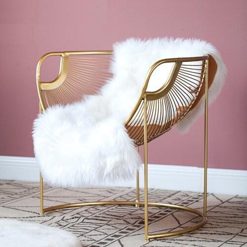 Iron Chairs Leisure Modern Sofas For Living Room Arc Chair Nordic Light Luxury Single Chair Furniture For Home Creative Balcony