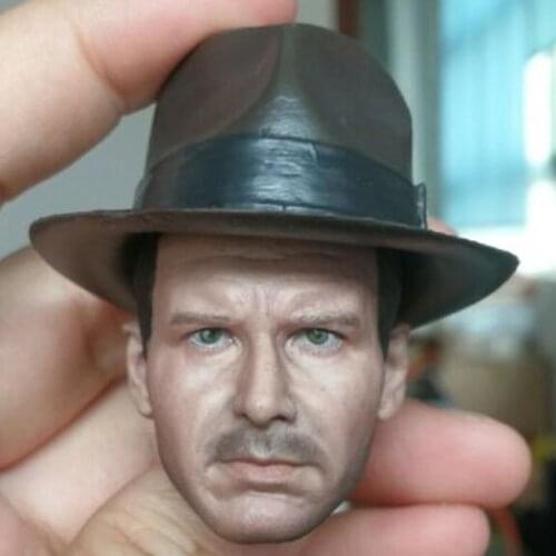 1/6 Soldier Accessories Indiana Jones Head Sculpt Harrison Ford Male Figure Toys