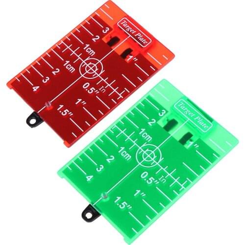 1PCS inch/cm Laser Target Card Plate For Green/Red Laser Level 11.5cmx7.4cm Suitable For Line Lasers