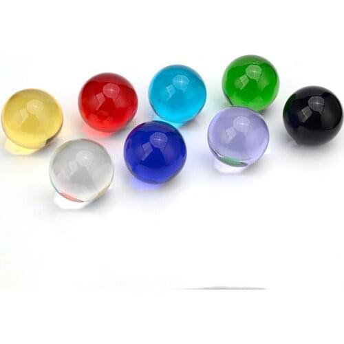 1pc 40mm Crystal Ball Photography Mixed Color Glass Sphere Feng Shui Balls Suncatcher Home Decor Ornaments