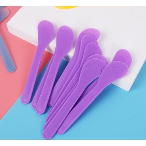 10pcs/lot Facial Mask Brush Plastic Face Spoon Stick Cream Spatula Scoop Applicator Mud Mixing Scoop DIY Facial Mask Brush