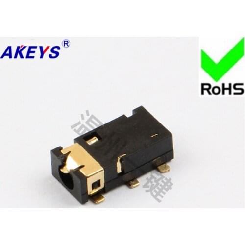 10 PCS PJ-242 headless 2.5 earphone socket, 6 foot patch, 2 fixed feet, 2.5MM socket mother seat