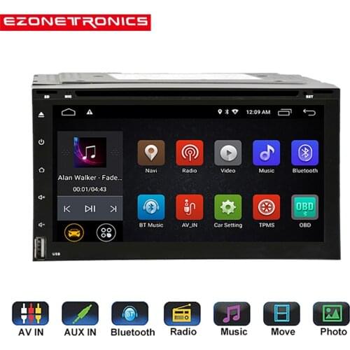 2 Din Android 6.0 DVD CD Car Radio Stereo 6.95" Car GPS Navigation Wifi Bluetooth USB Radio Audio Player subwoofer USB SD Player