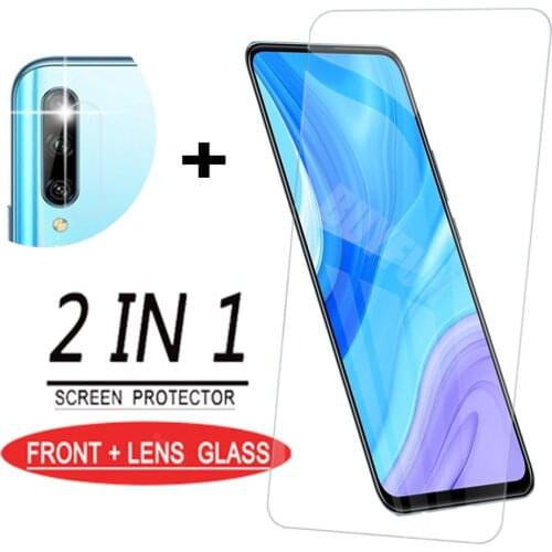 2IN1 Screen Protector Protective Glass for Huawei Y6P 2020 Tempered Glass on for Huawei Y6 Pro 2019 HD Premium Toughed Film