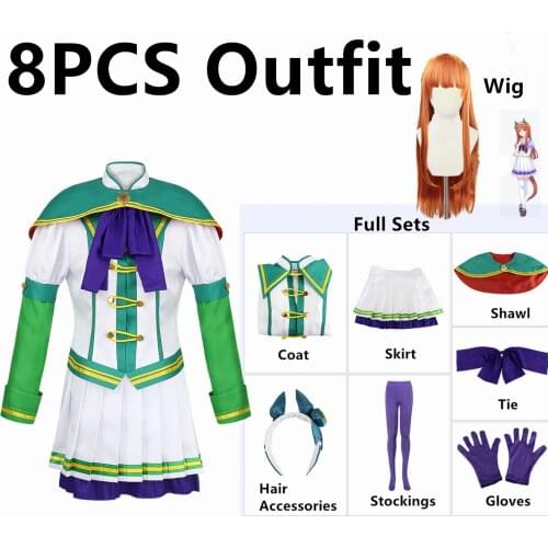 2021 Game Costume Silence Suzuka Cosplay Wig Umamusume: Pretty Derby Costumes School girl Uniforms Woman Game Play Skirts
