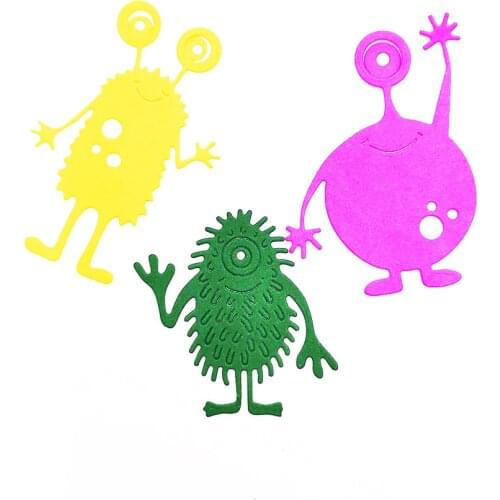 Julyarts 3pcs Small Monster New Cutting Dies For 2021 Mold For Stencil Scrapbooking Photo Album Card Paper Embossing Craft DIY