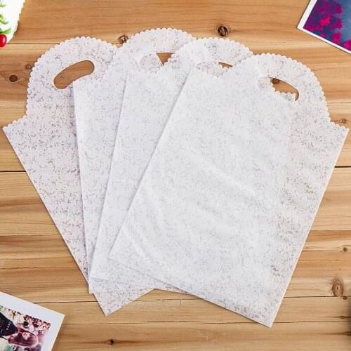 30*45cm Super large plastic gift bag,large handle plastic gift bag lot,small boutique gift plastic shopping bag with handle