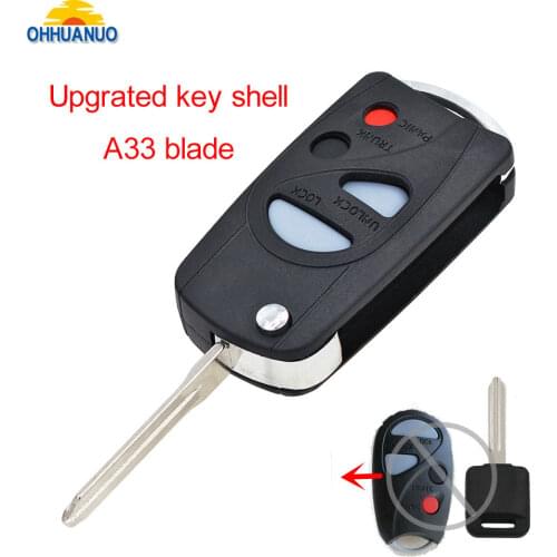 4 Button New Modified Folding Remote Key Shell 2000-2006 for NISSAN Maxima /Sentra / CEFIRO A33
