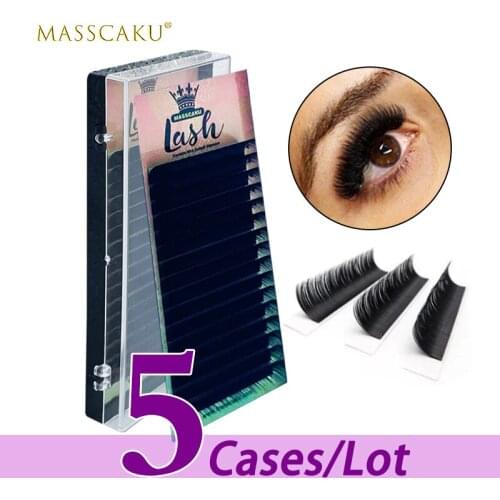 5case/lot Wholesale lash extensions trays mink 0.05 0.07 individual lashes extension 8-18mm handmade classic eyelash extensions