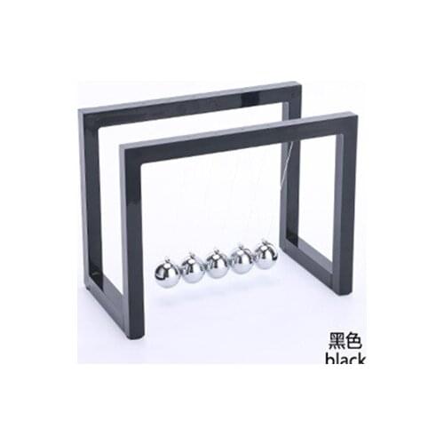 ABS Newtons Cradle Steel Balance Pendulum Ball Physics Science Fun Desk Toy Educational Teaching Accessory Gift White Black