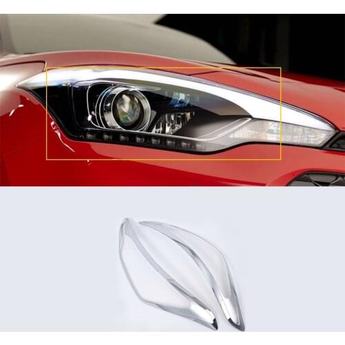 Car-styling Accessories ABS Chrome Headlight Cover For HYUNDAI I20 2018