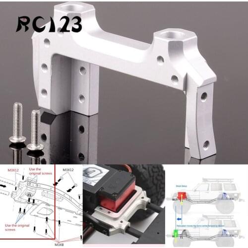 1Pc Aluminium Servo Relocation&Bumper Mount AX31392Voor RcAuto Axial Racing SCX10 Ii 90046 90047upgrade Onderdelen Nieuwe Enron