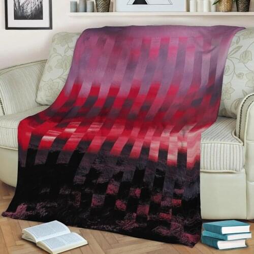Abstract Geometric Pattern 3D Printed Velvet Plush Throw Fleece Blanket Bedspread Sherpa Blanket Home Decora