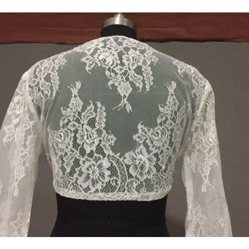 NEW White/Ivory Half Sleeve Bridal Bolero/Shrug/Wrap Lace Wedding Jacke bolero women bride accessories