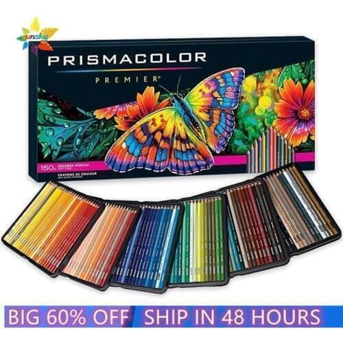 Prismacolor crayons colored pencils 132 150 set for coloring books artist pastel premier pencil lapis de color oily paint pens