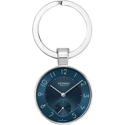 Wrought Iron Clock Key Chain Wall Clock Key Ring Watch Gift Retro Time Private Custom Friend Gift