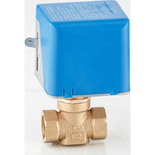 1/2" 3/4" 1" Electric Globe Valve Two wire Two way Three way AC220 Brass Globe Valve