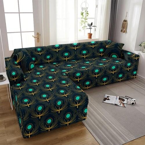 Mandala Geometric Elastic Sofa Cover Adjustable Sofas Chaise Covers Lounge for Living Room Sectional Couch Corner Sofa Slipcover