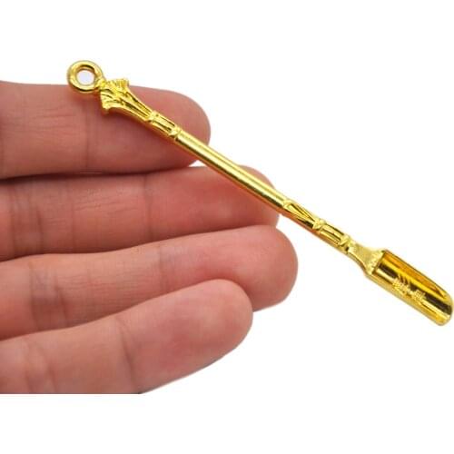 Metal Spoon Use For Sniffer Snorter Tobacco Powder Ladle Pipe Smoking Cigarette Maker Accessories Kitchen Seasoning Sugar Spoons