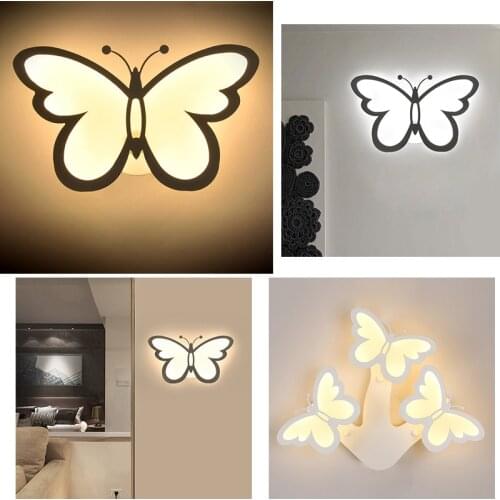 Wall Lamp Bedside Bedroom Aisle Lamps Butterfly Shaped Special Post-modern Creative Wall Lamp