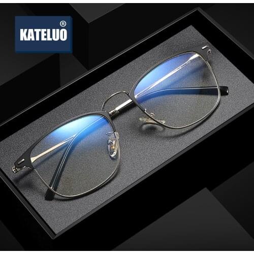 KATELUO 2020 Mens Anti Blue Light Laser Fatigue Glasses Computer Goggles Mens Optical Eyeglasses Frame for Men 9810
